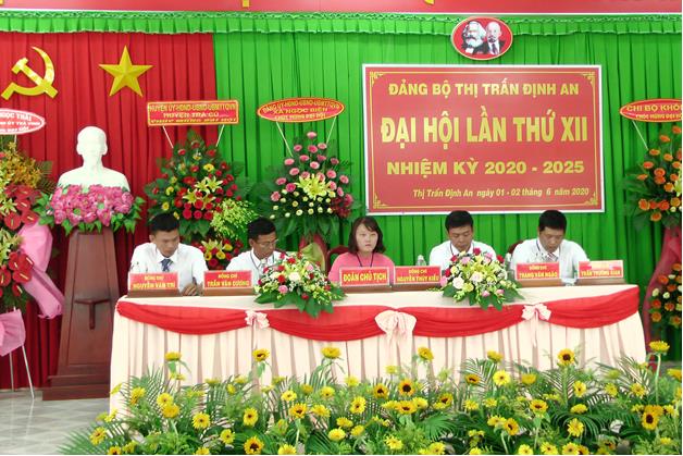 Đảng bộ thị trấn Định An: Đại hội lần thứ XII, nhiệm kỳ 2020 - 2025