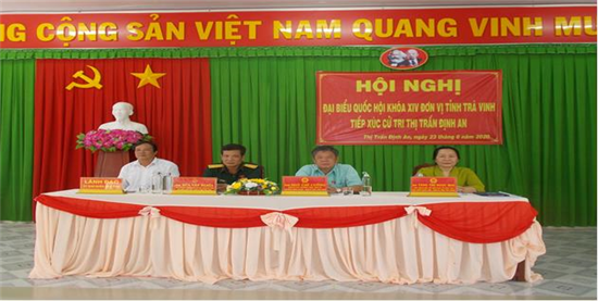 Đại biểu Quốc hội khóa XIV, đơn vị tỉnh Trà Vinh: Tiếp xúc cử tri xã Định An và thị trấn Định
